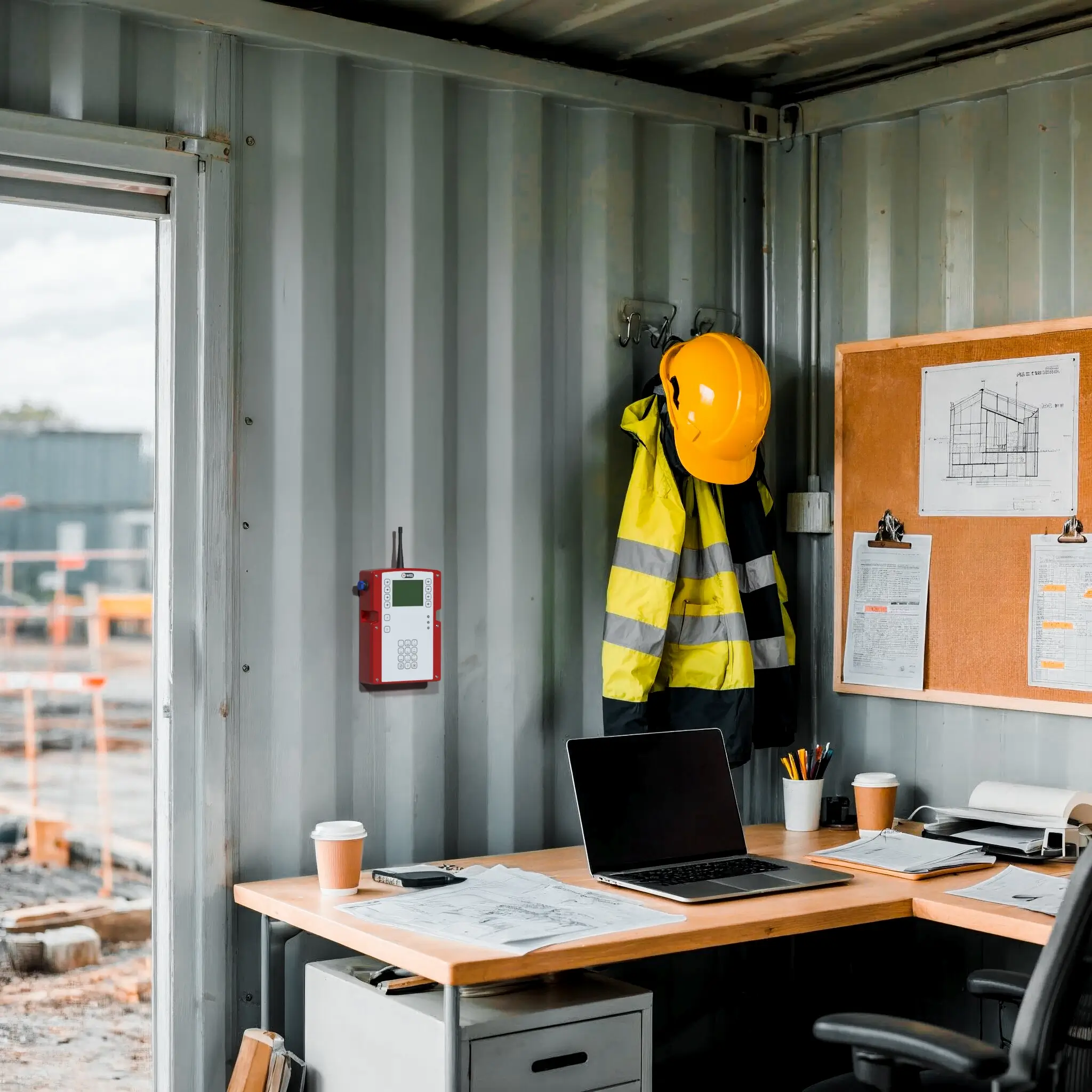 WES3 Connect unit in container site office during renovation.