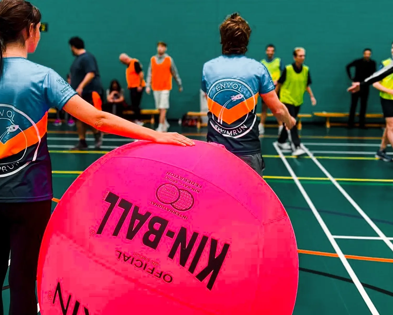 Ramtech People & Culture team playing kin-ball during a sports activity day