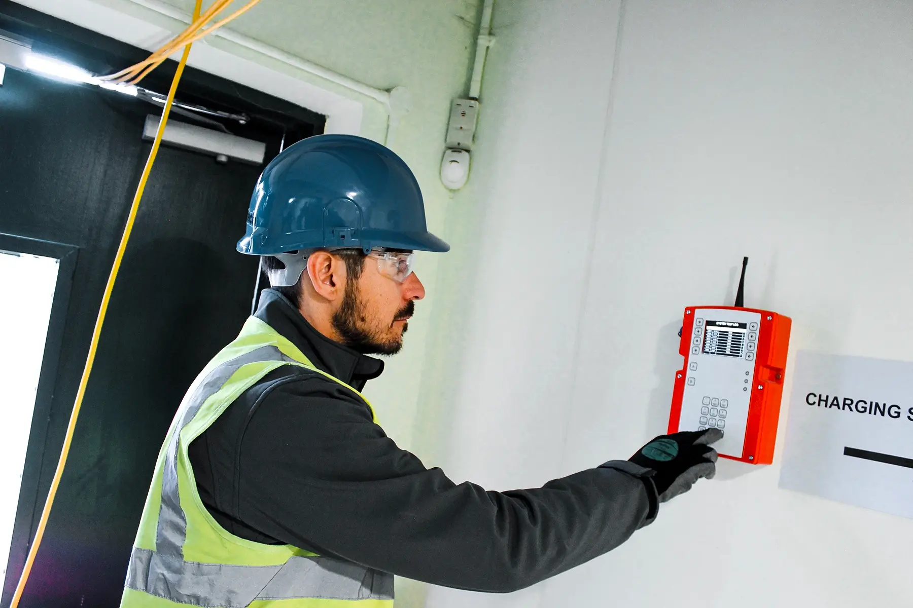 Monitoring the Wimbledon construction fire safety system.